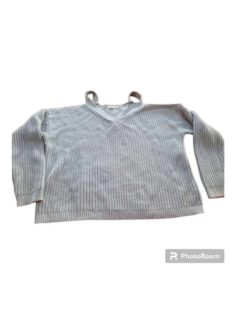 Women's M Mint Green 3/4 Sleeve Sweater